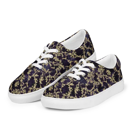 Velvet Versailles on a Men's Lace-Up Canvas Shoes