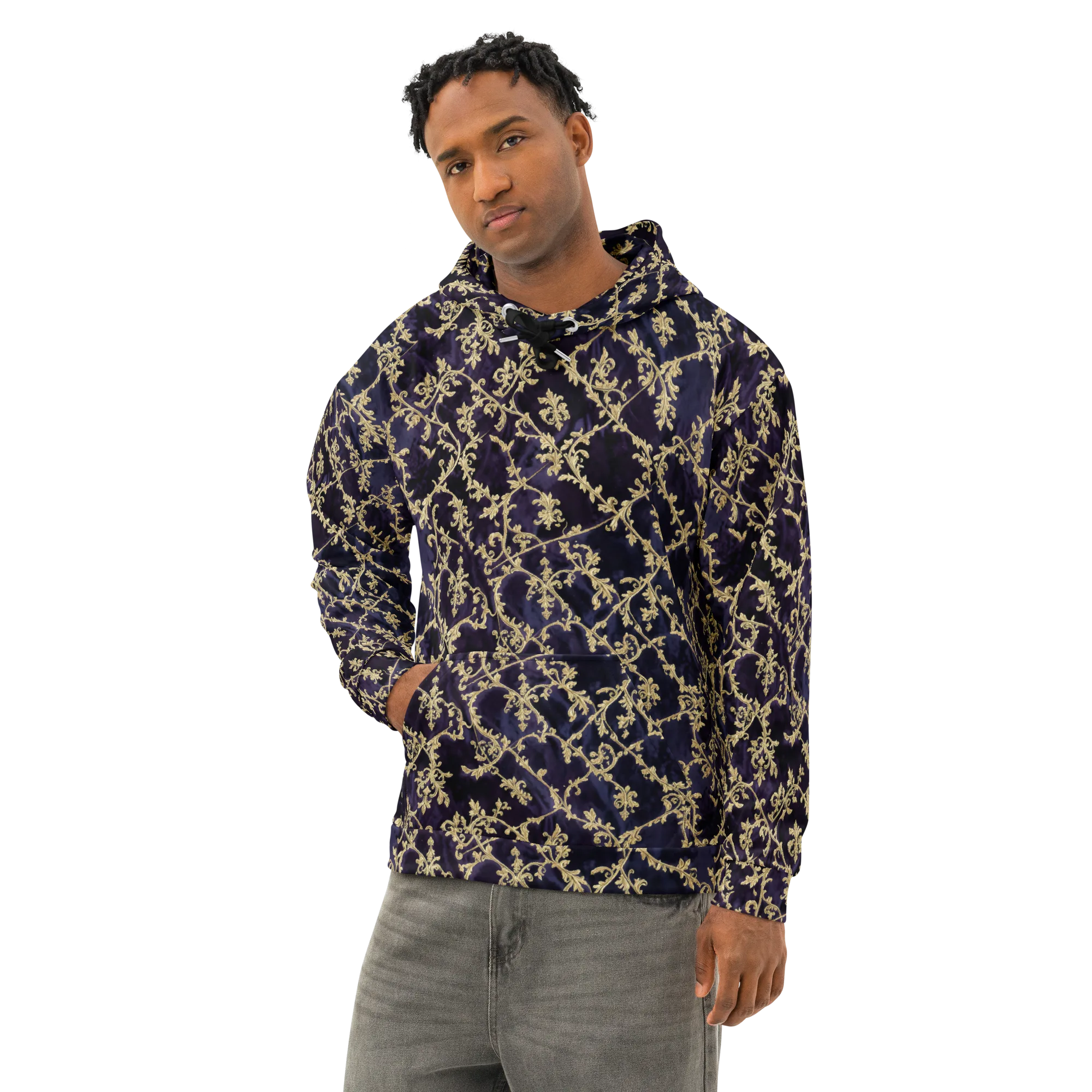Velvet Versailles on Cotton Hoodie — Left Front