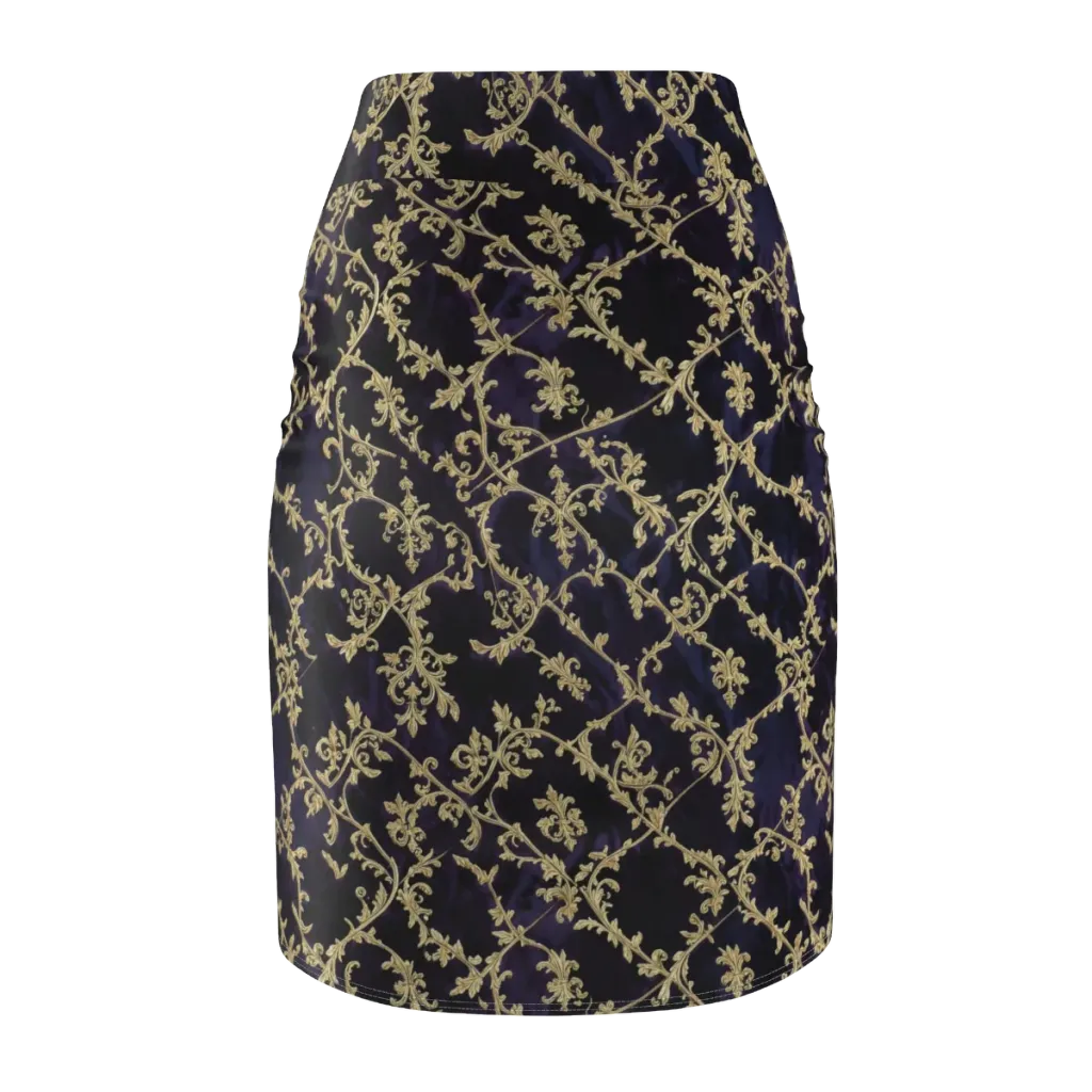Velvet Versailles on Pencil Skirt — Back