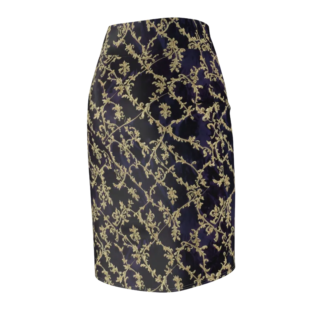 Velvet Versailles on Pencil Skirt — Back Side