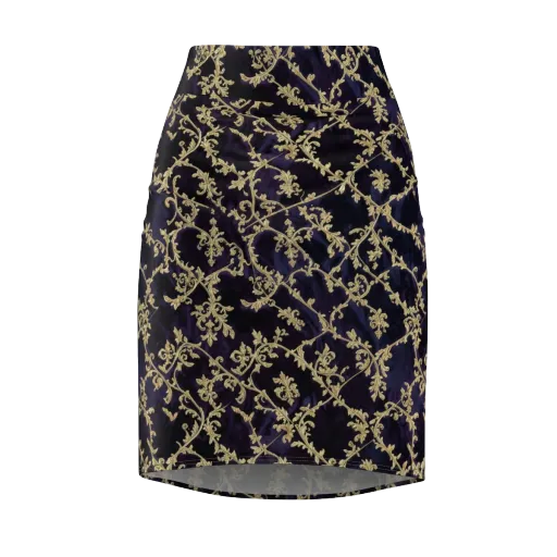 Velvet Versailles on a Pencil Skirt