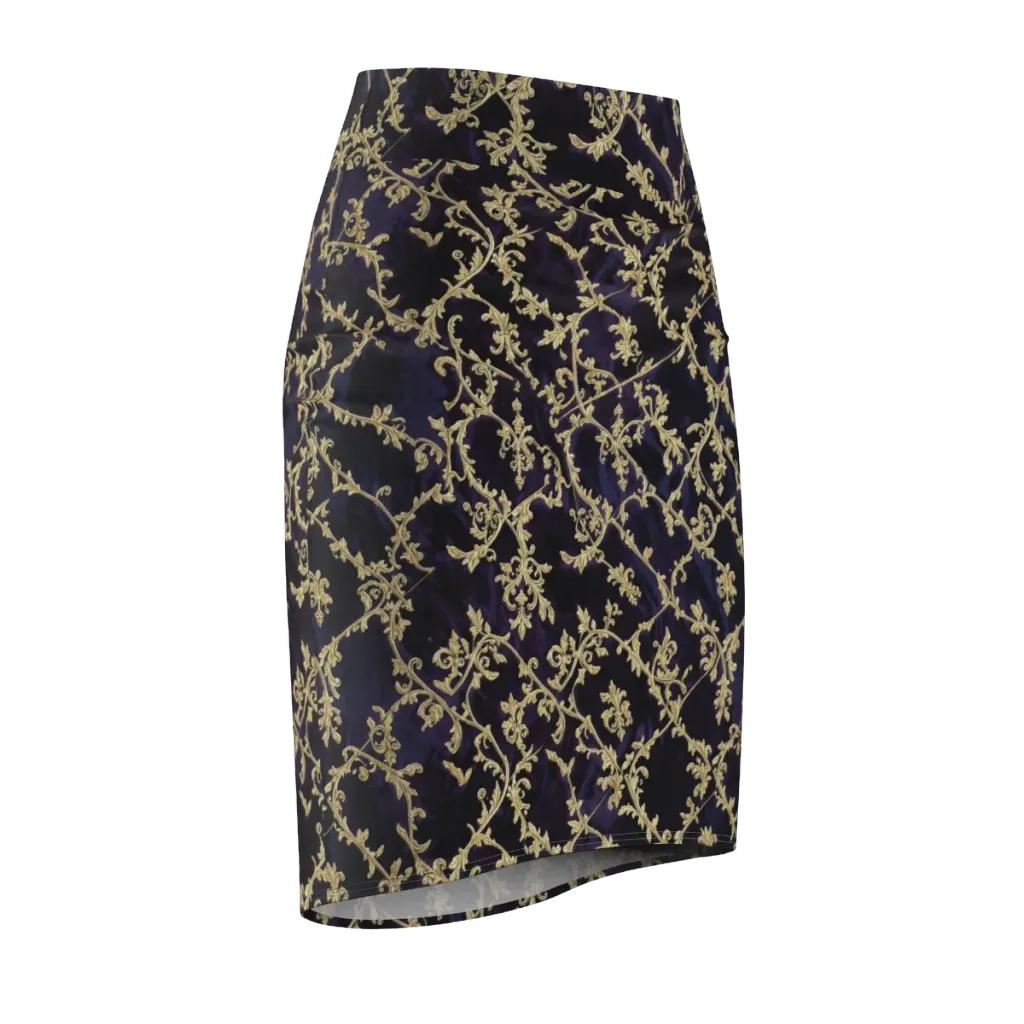 Velvet Versailles on Pencil Skirt — Front Side