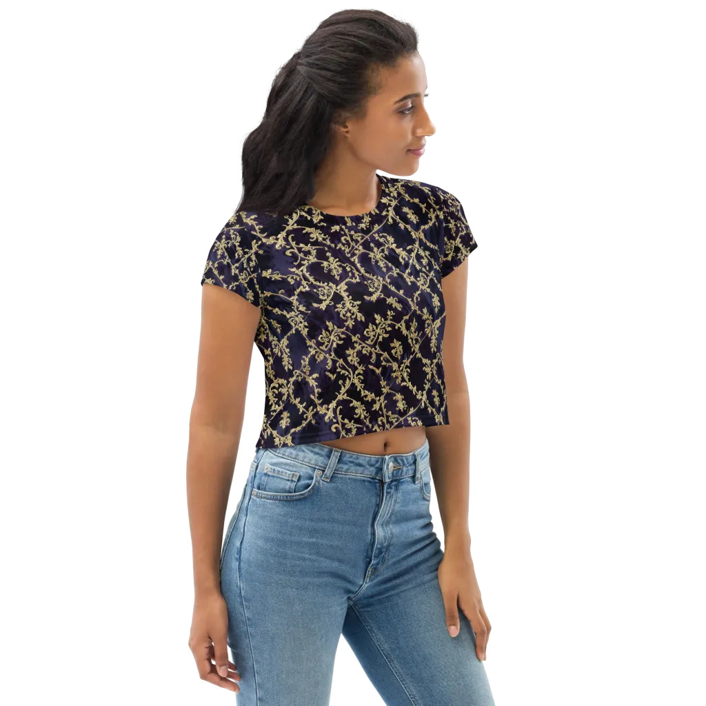 Velvet Versailles on Crop Tee — Right Front