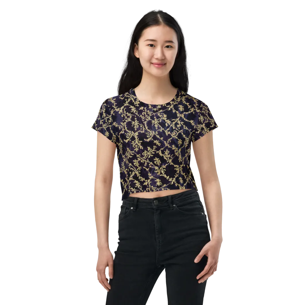 Velvet Versailles on Crop Tee — Front