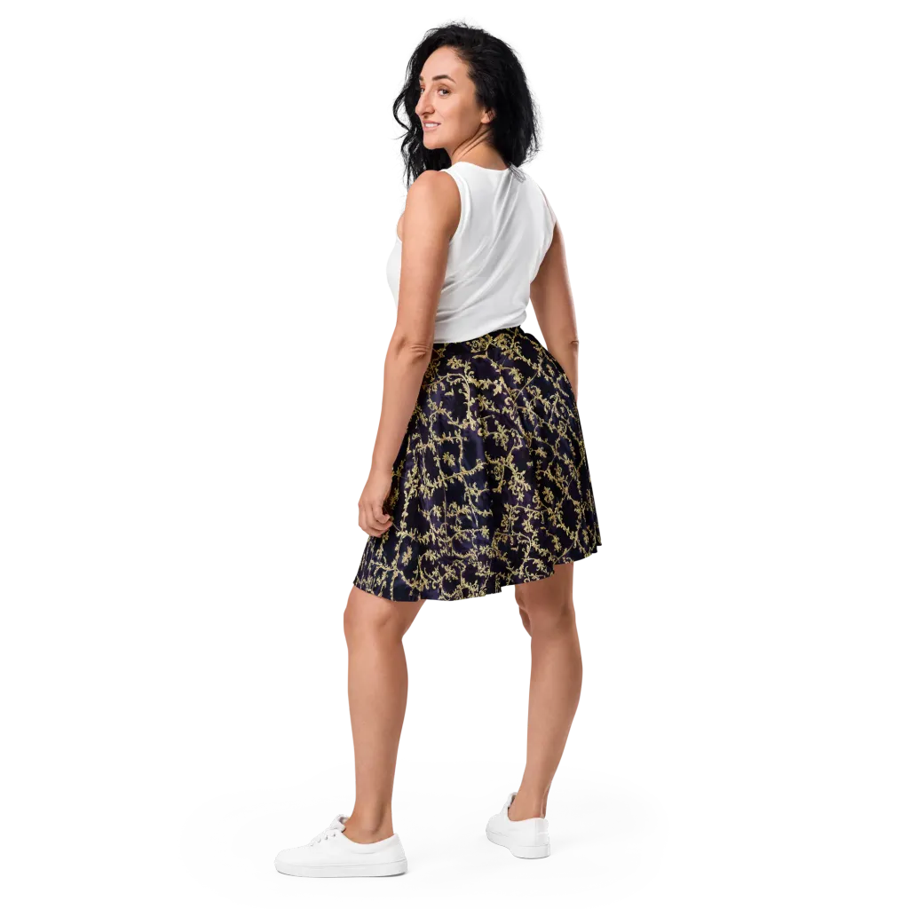 Velvet Versailles on Skater Skirt — Back