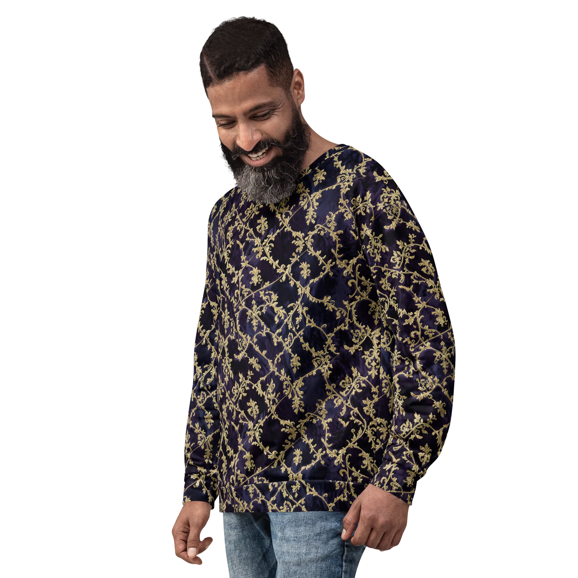 Velvet Versailles on Sweatshirt — Left Front