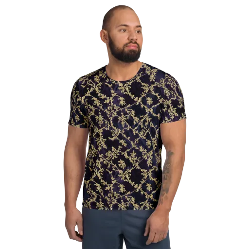 Velvet Versailles on a Men's Athletic T-Shirt