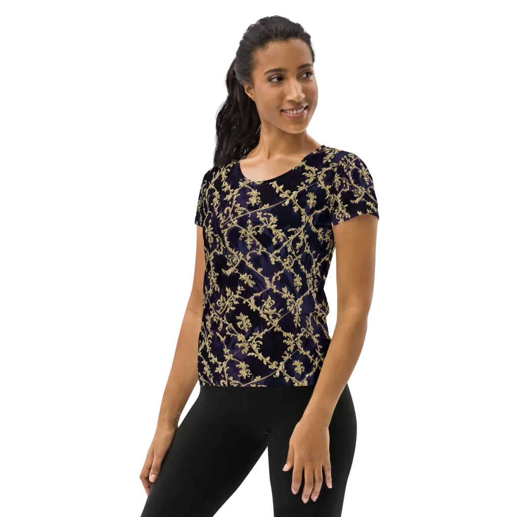 Velvet Versailles on Women's Athletic T-Shirt — Left