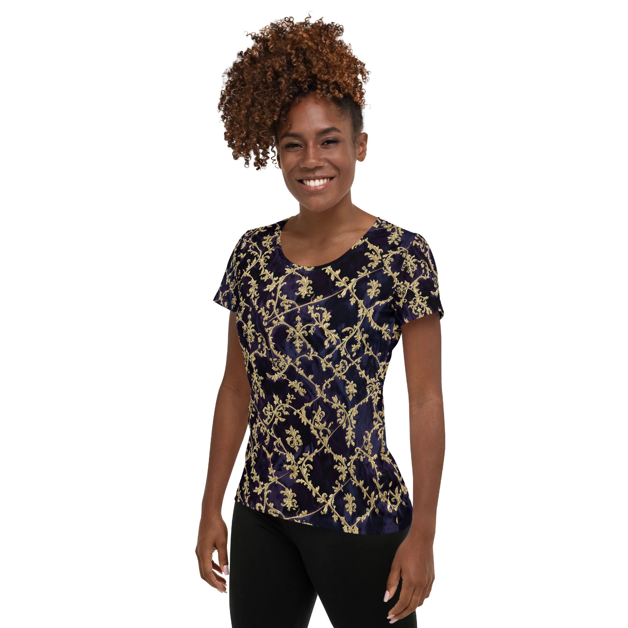 Velvet Versailles on Women's Athletic T-Shirt — Left