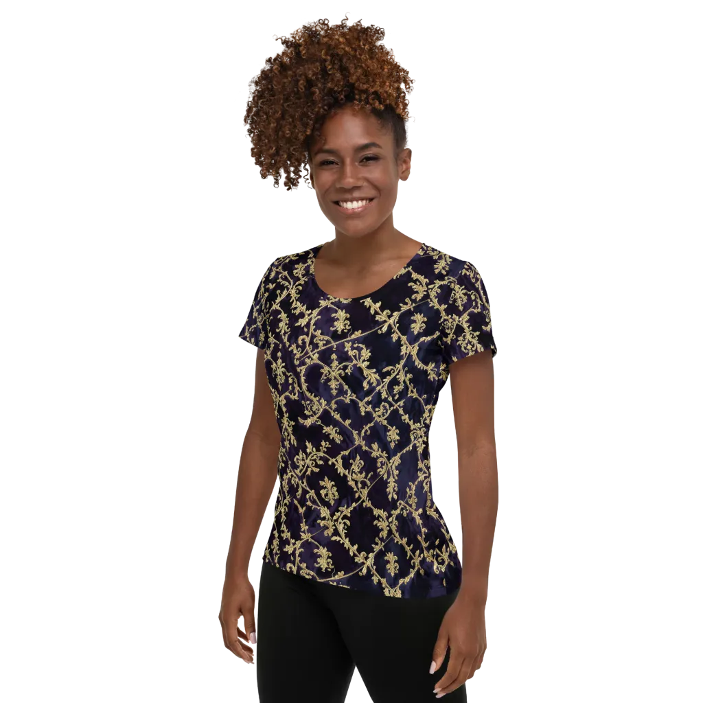 Velvet Versailles on Women's Athletic T-Shirt — Left