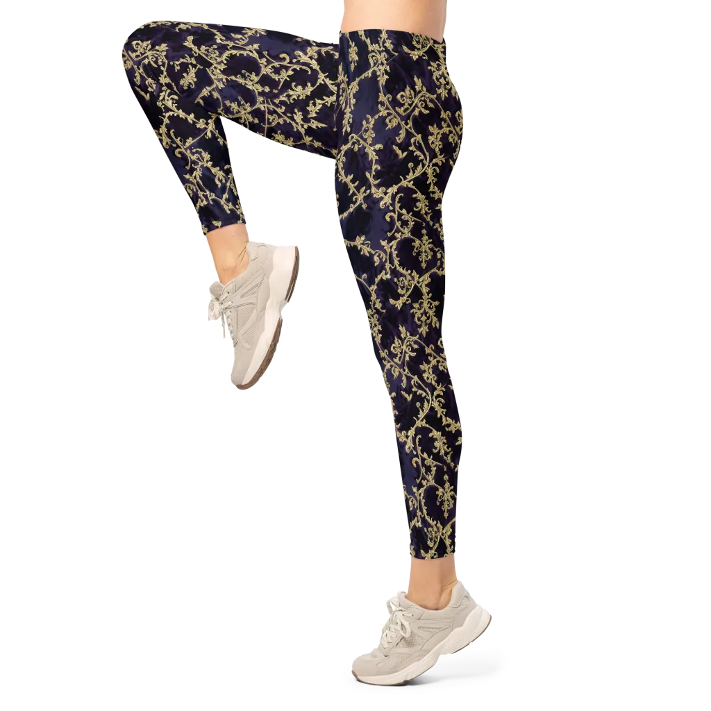 Velvet Versailles on Leggings — Left
