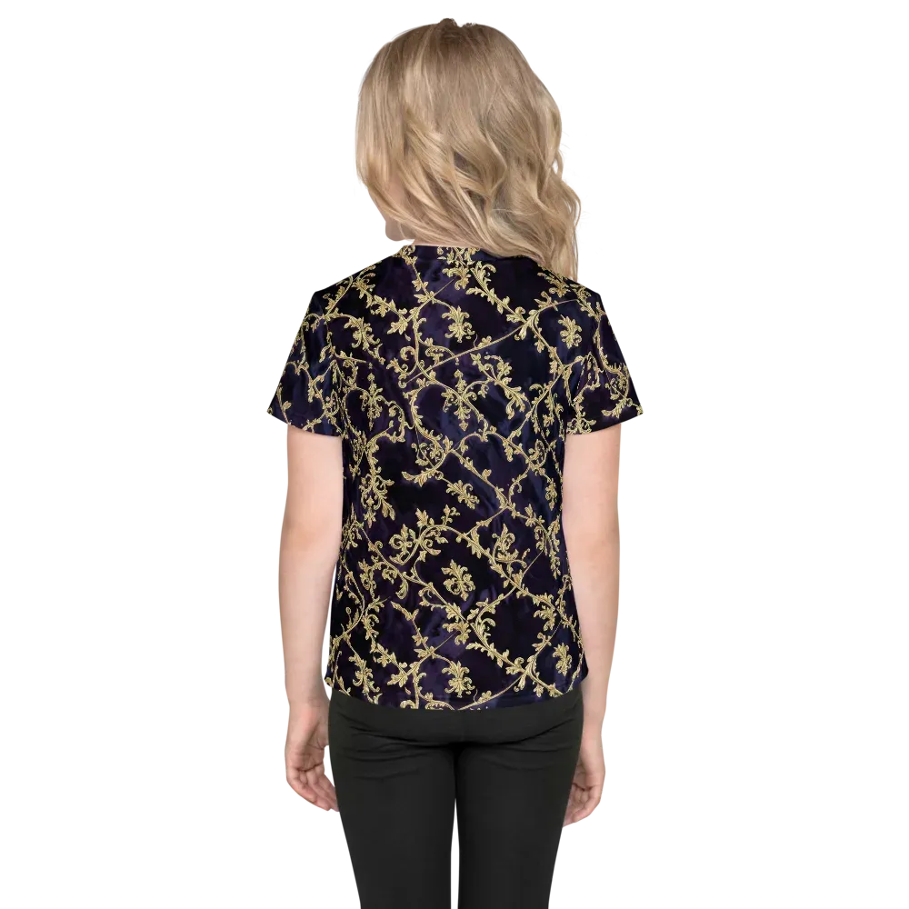Velvet Versailles on Kids Crew Neck T-Shirt — Back