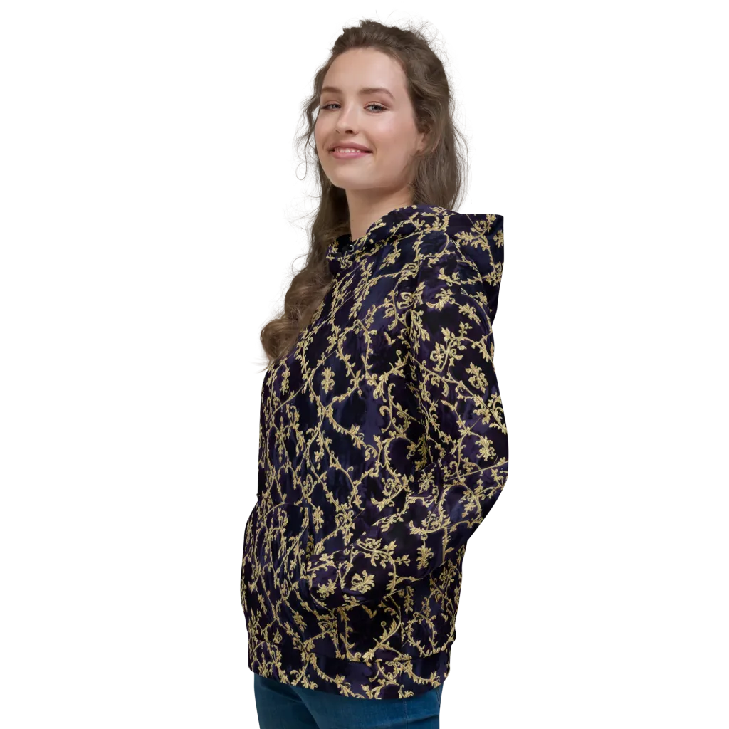 Velvet Versailles on Hoodie — Left