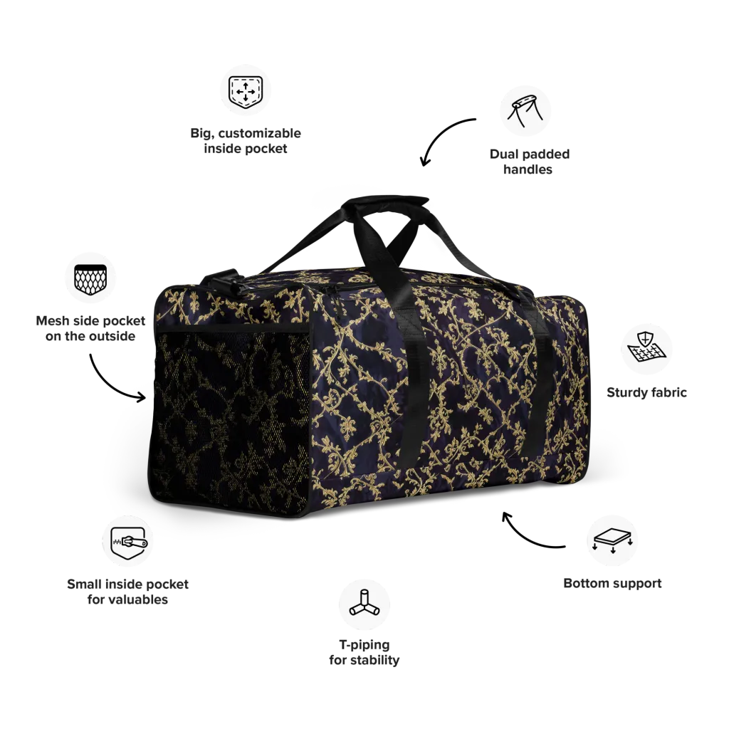 Velvet Versailles on Duffle Bag — Right Front