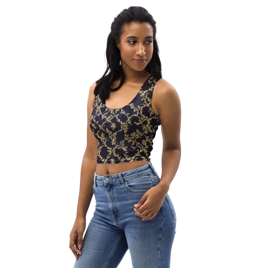 Velvet Versailles on Crop Top — Left Front