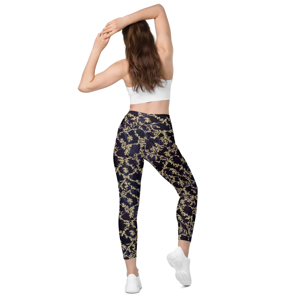 Velvet Versailles on Leggings with Pockets — Back