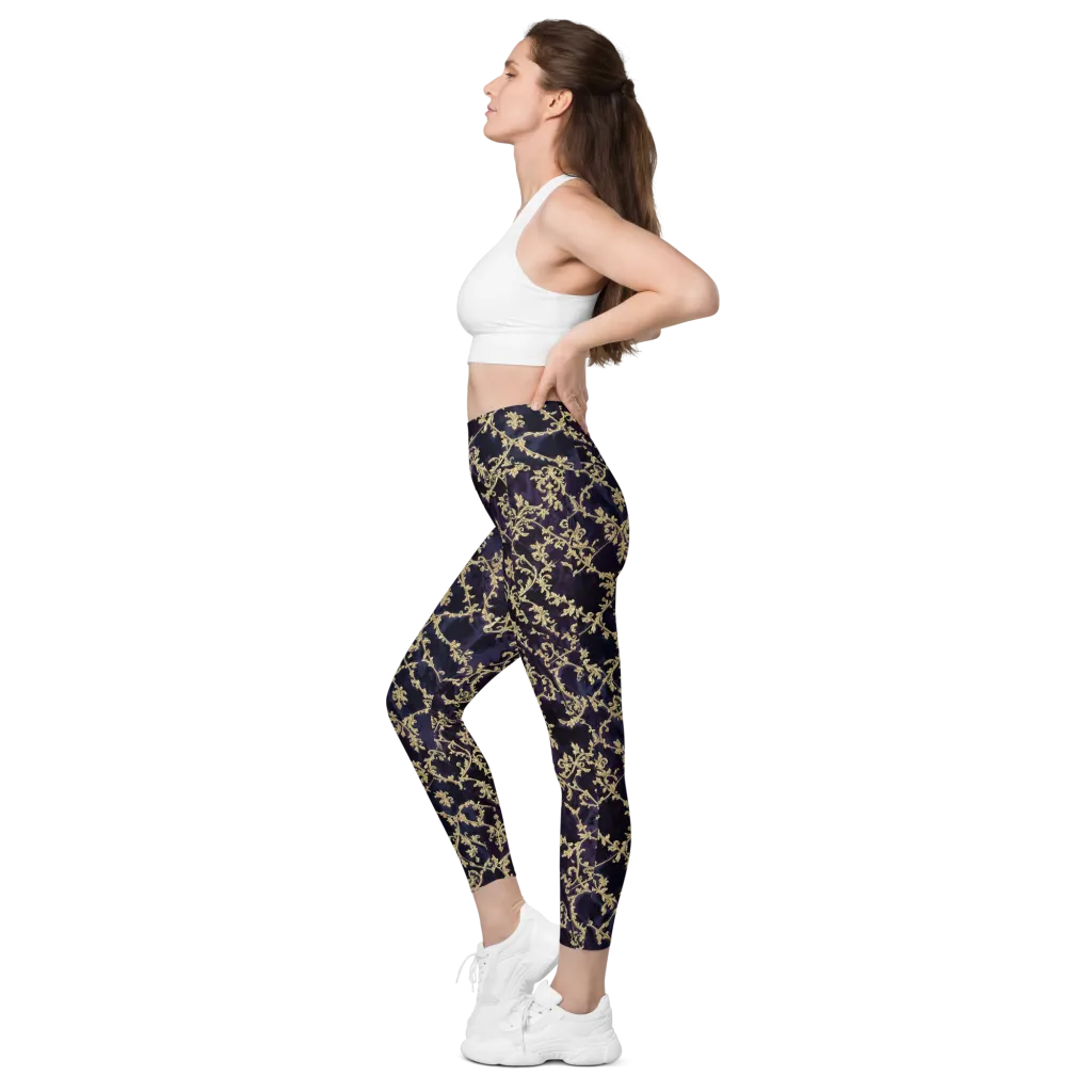 Velvet Versailles on Leggings with Pockets — Left