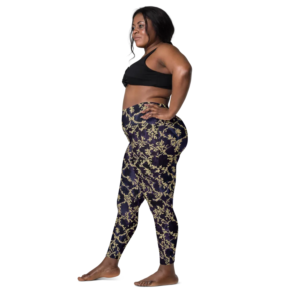 Velvet Versailles on Leggings with Pockets — Left