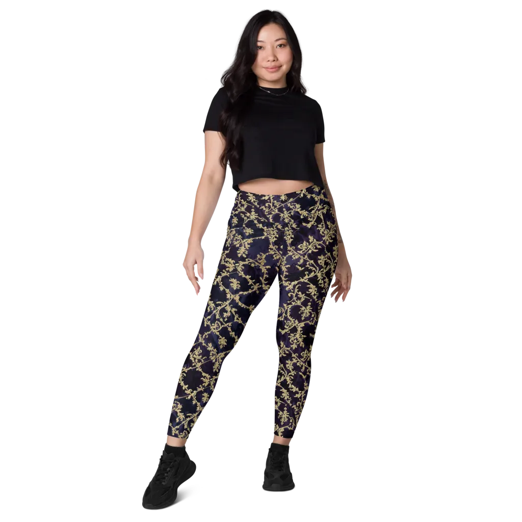 Velvet Versailles on Leggings with Pockets — Front