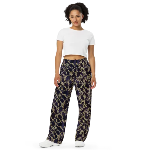 Velvet Versailles on a Wide-Leg Pants