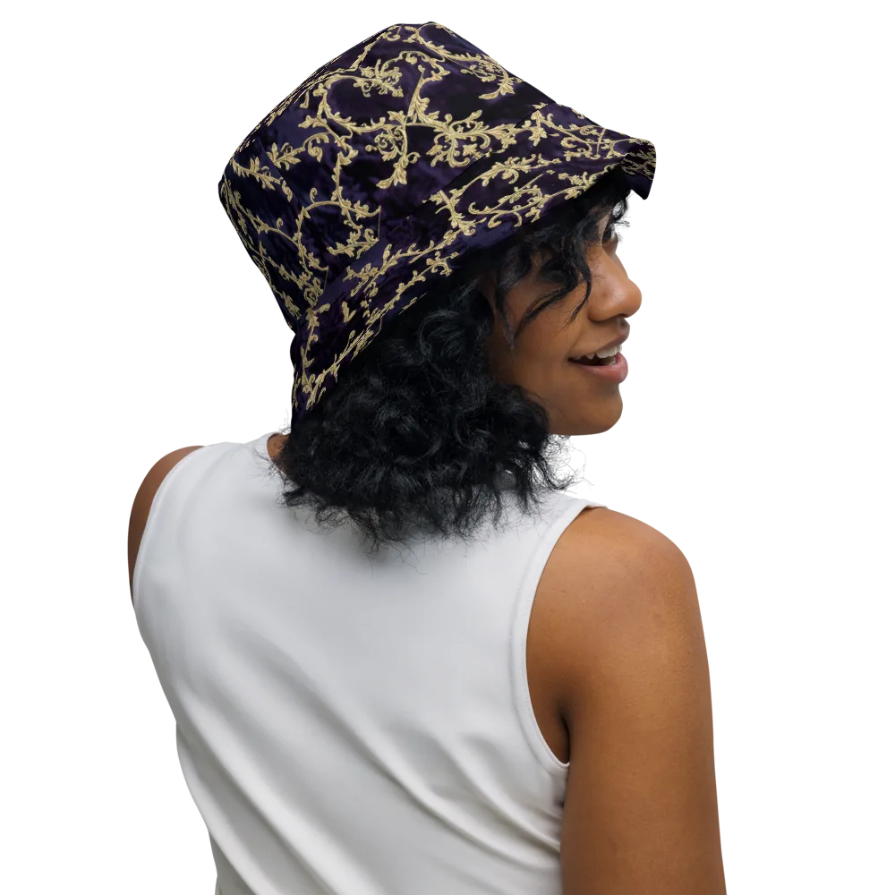 Velvet Versailles on Reversible Bucket Hat — Right Outside