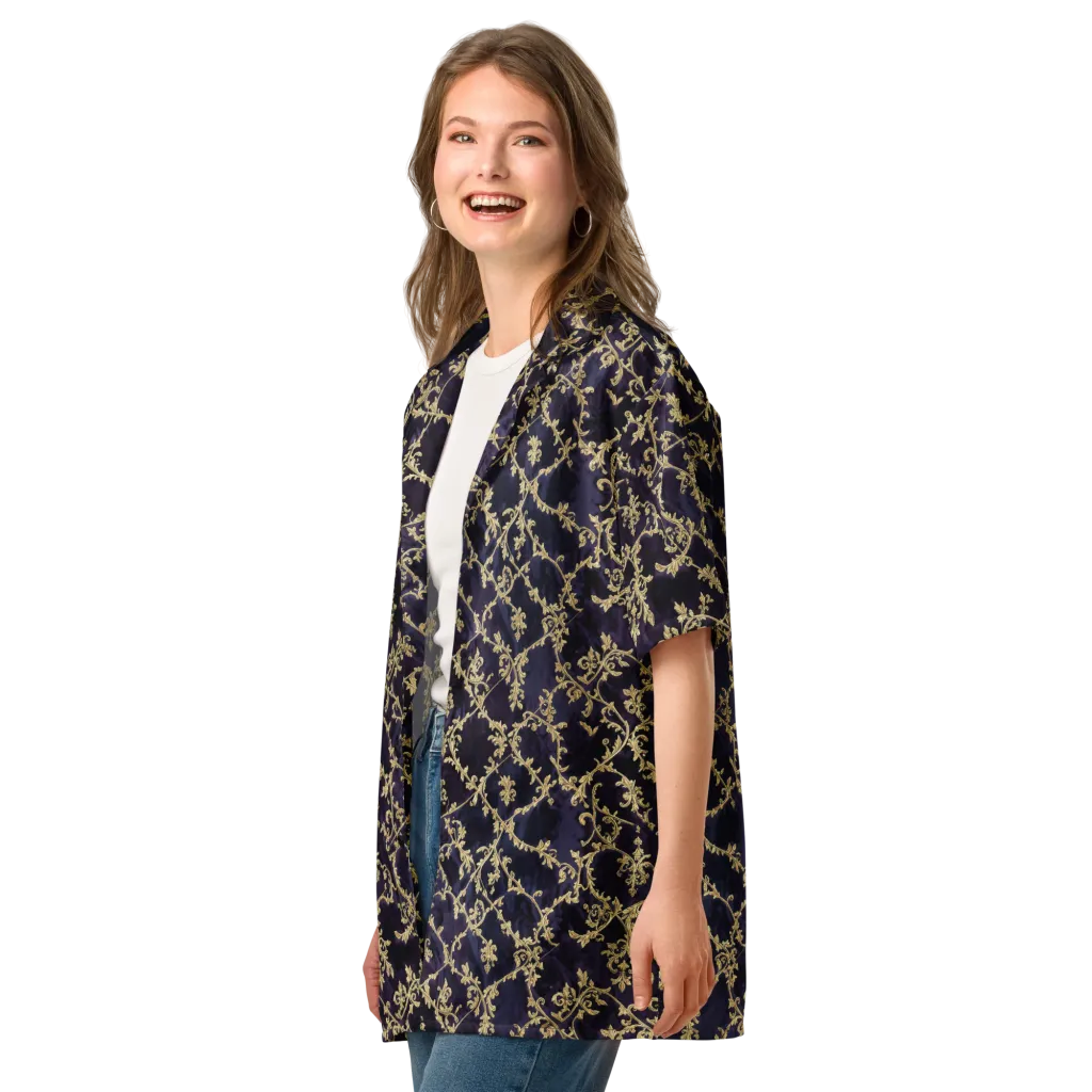 Velvet Versailles on Button Shirt — Left Front