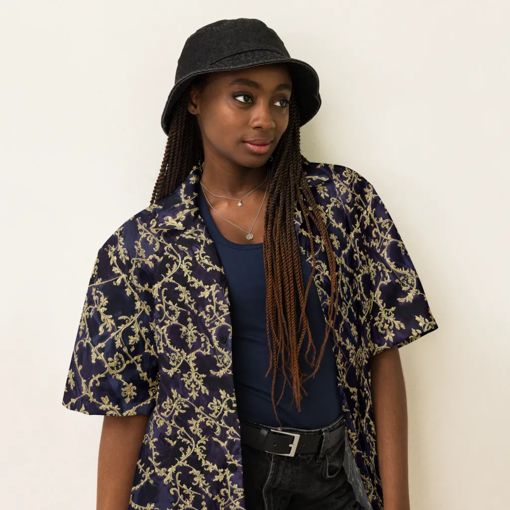 Velvet Versailles on Button Shirt — Right Front