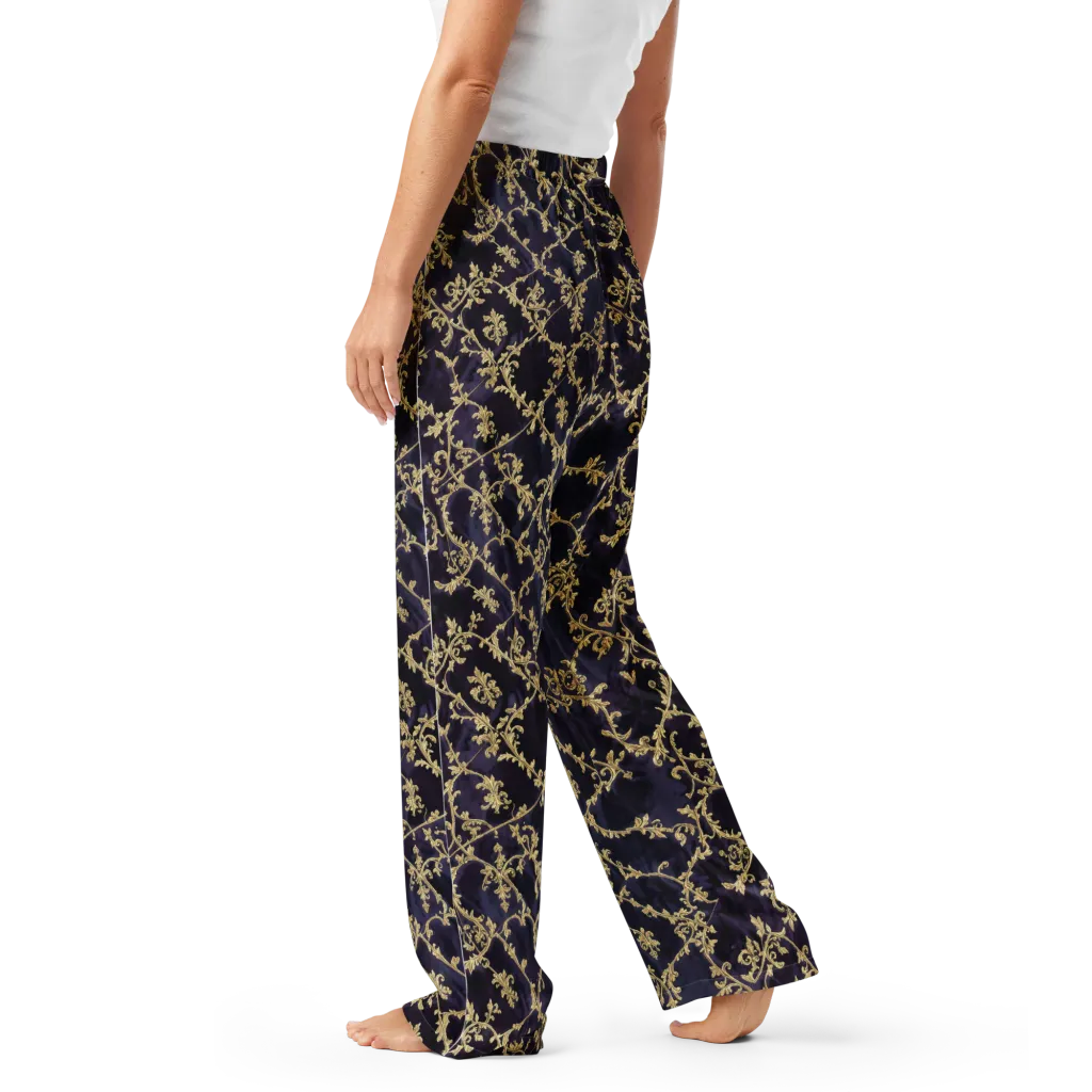 Velvet Versailles on Women's Pajama Pants — Left