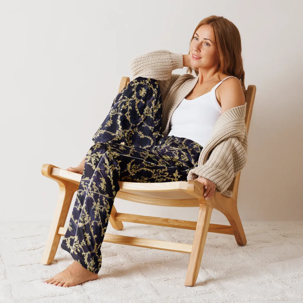 Velvet Versailles on Women's Pajama Pants — Front
