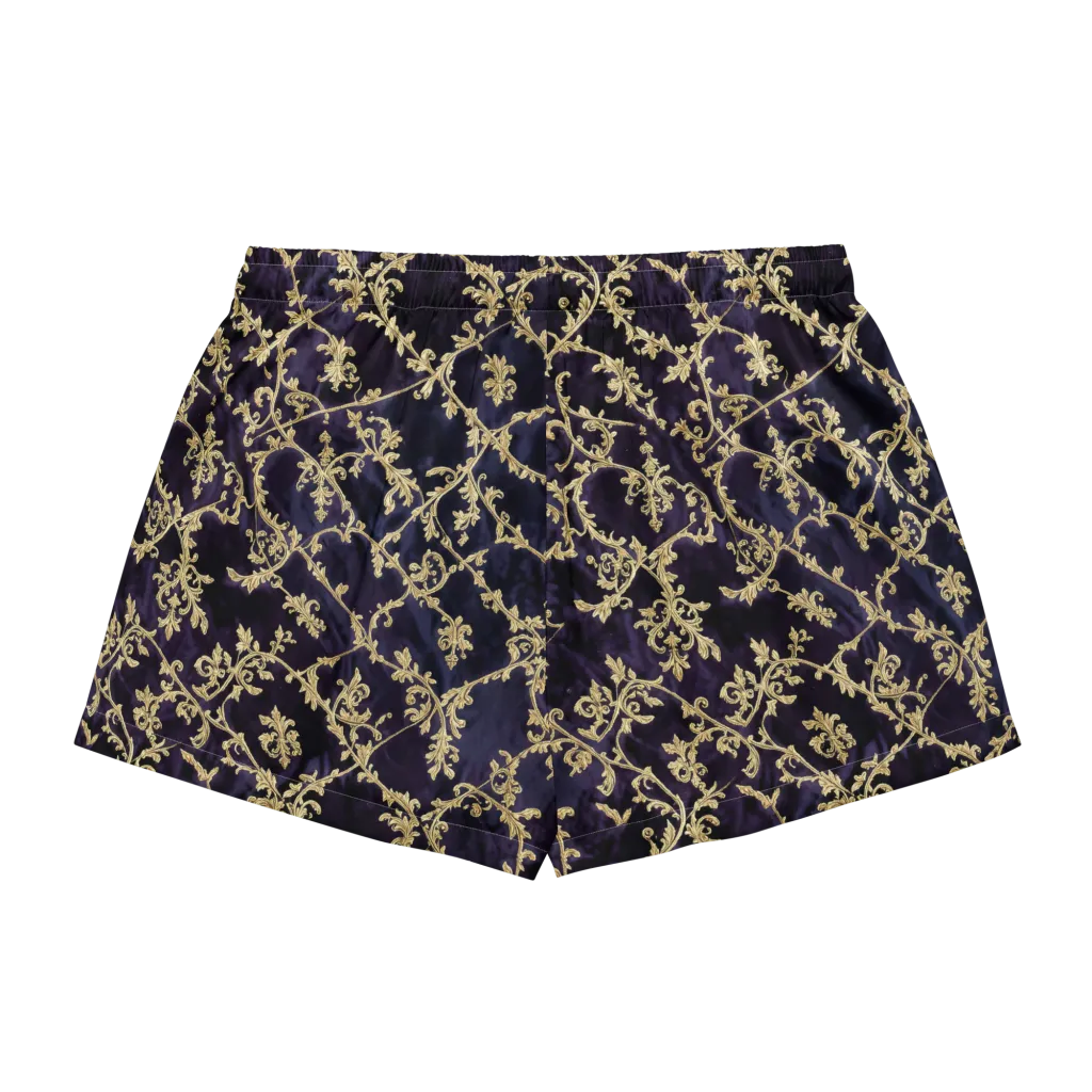 Velvet Versailles on Women's Pajama Shorts — Back