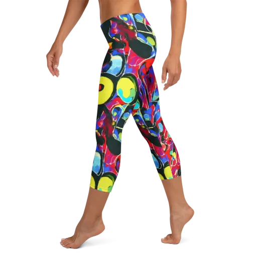 Kaleidoscope Fever on a Capri Leggings