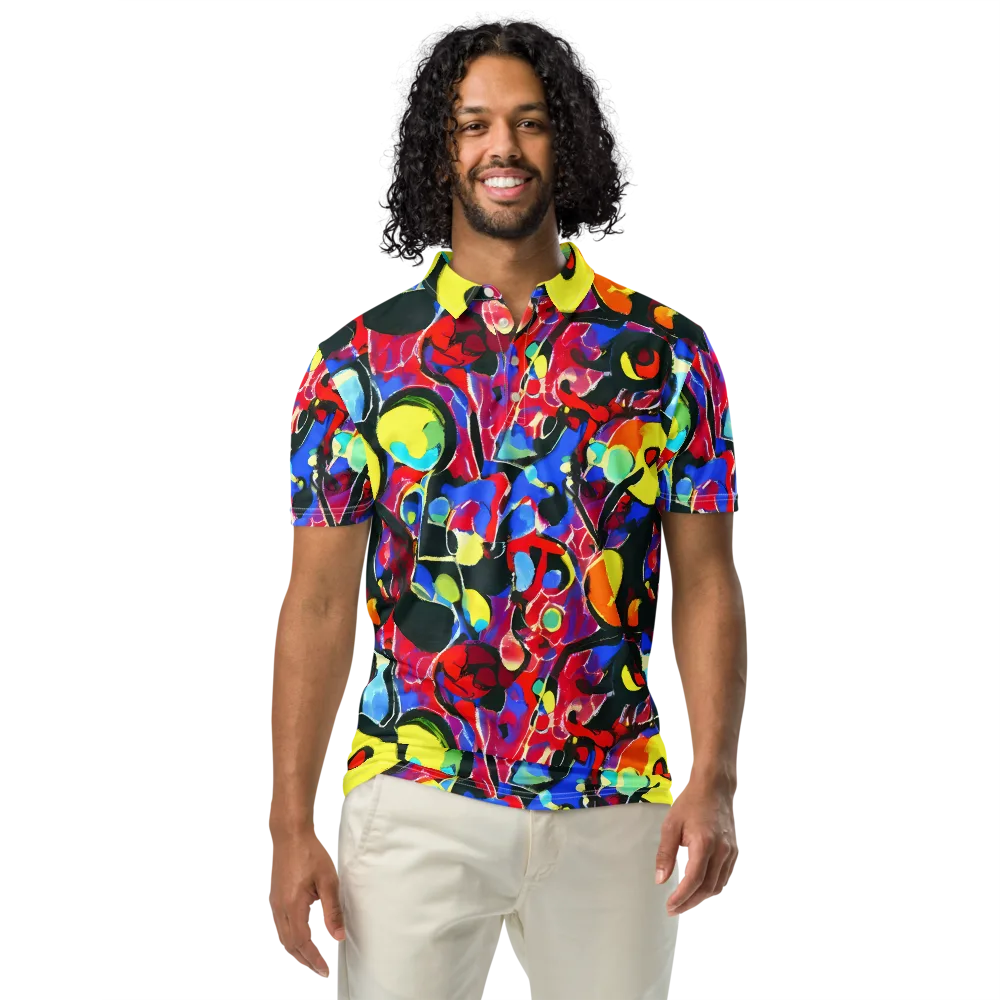 Kaleidoscope Fever on Men's Slim Fit Polo Shirt — Front