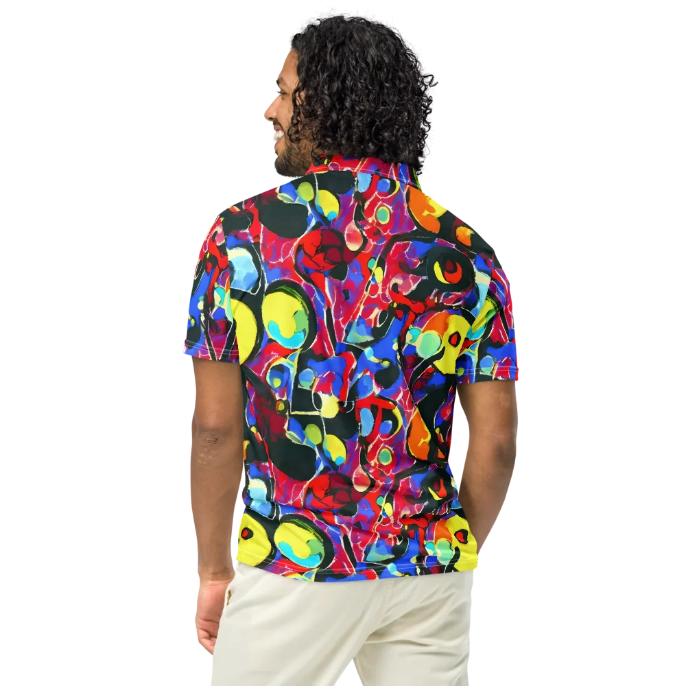 Kaleidoscope Fever on Men's Slim Fit Polo Shirt — Back