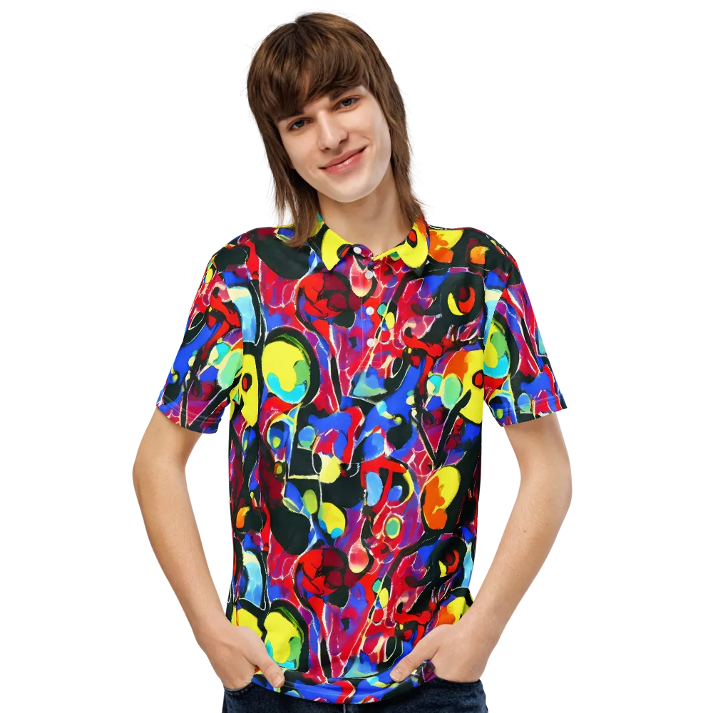 Kaleidoscope Fever on Men's Slim Fit Polo Shirt — Front