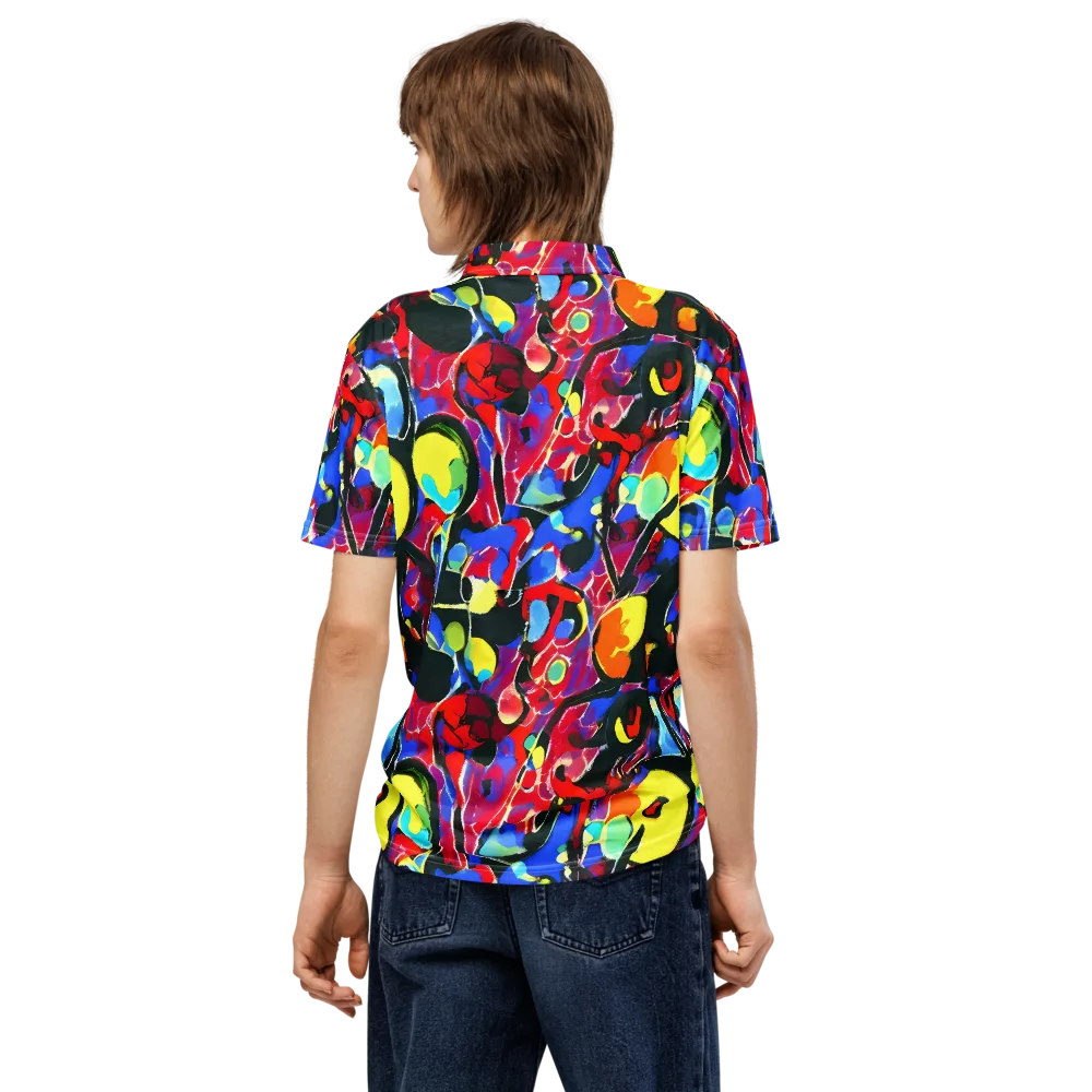 Kaleidoscope Fever on Men's Slim Fit Polo Shirt — Back
