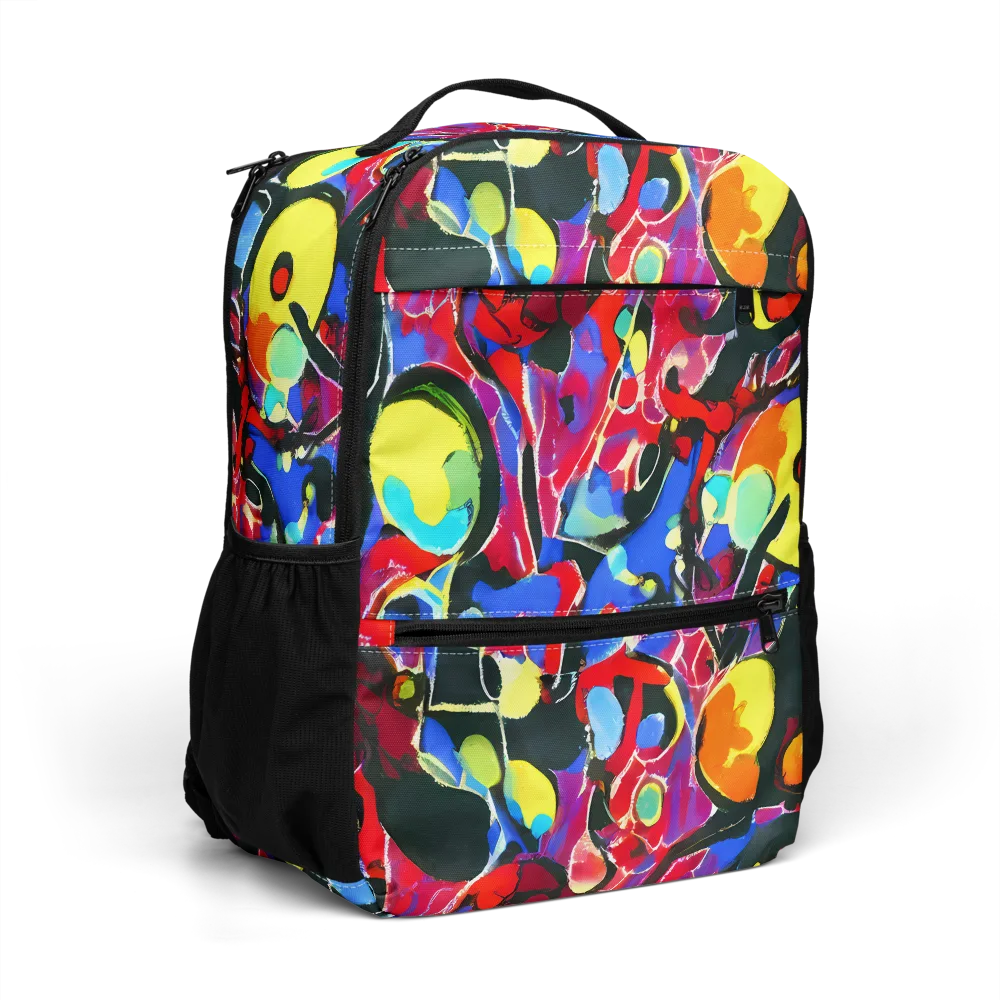 Kaleidoscope Fever on Utility Backpack — Right Front
