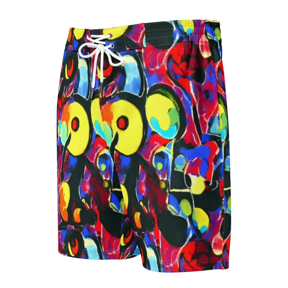 Kaleidoscope Fever on Men's Board Shorts — Front