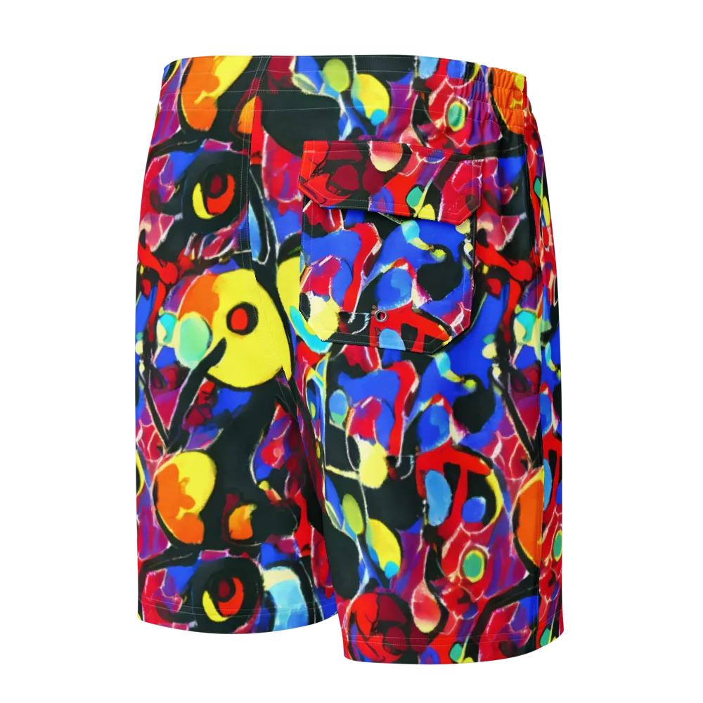 Kaleidoscope Fever on Men's Board Shorts — Back