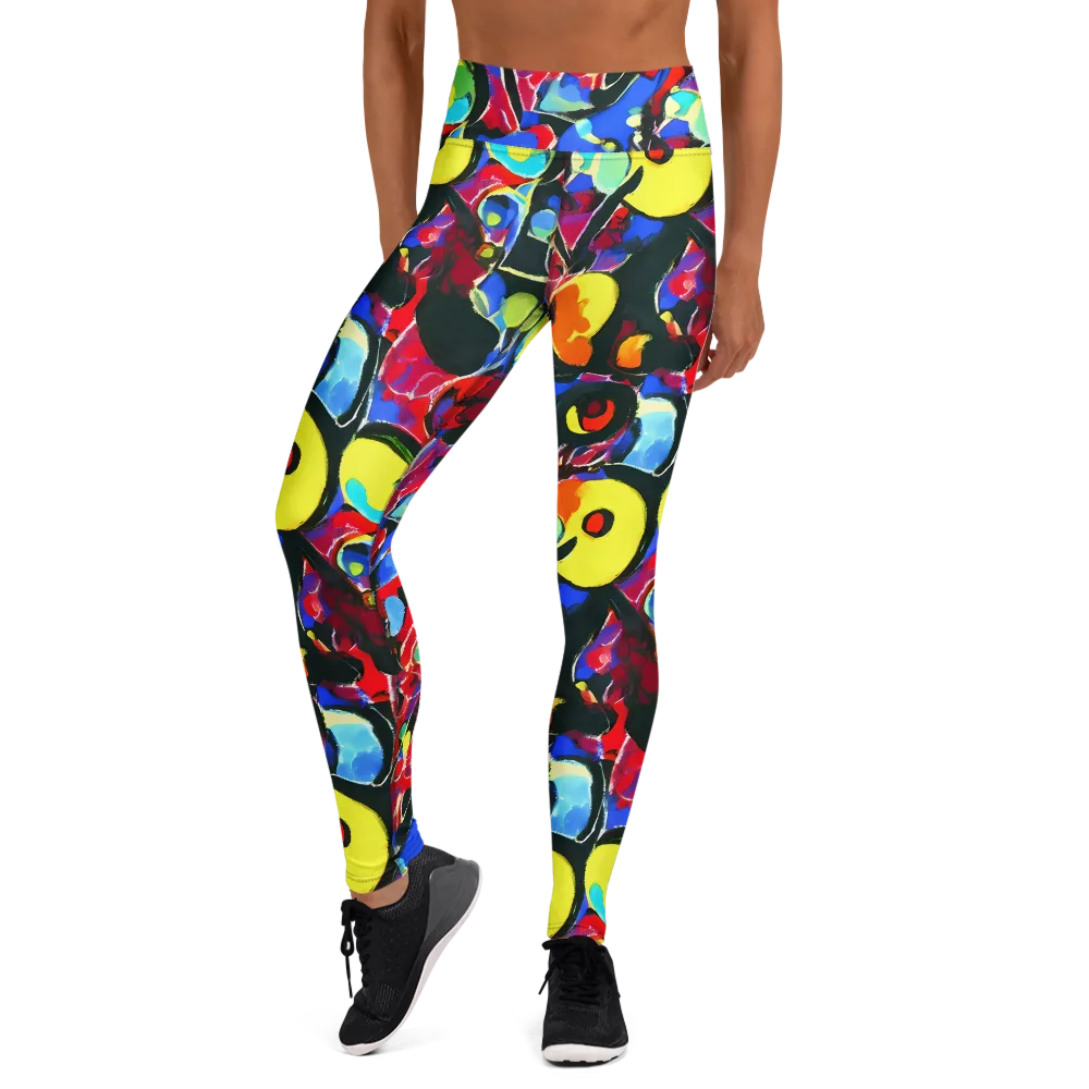 Kaleidoscope Fever on Yoga Leggings — Front