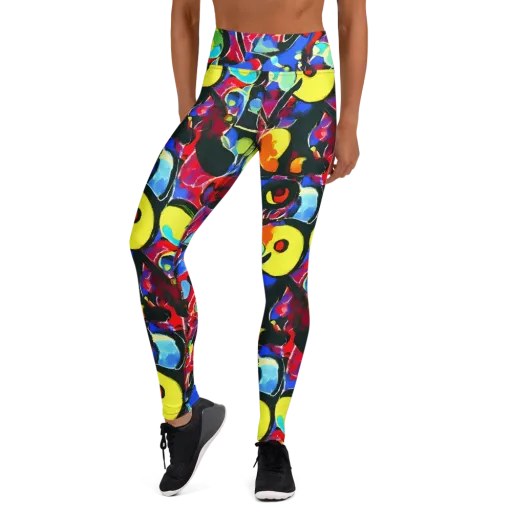 Kaleidoscope Fever on a Yoga Leggings