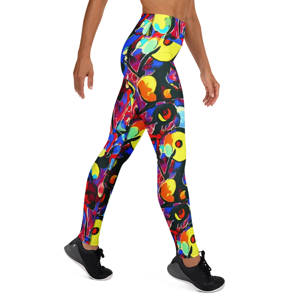 Kaleidoscope Fever on Yoga Leggings — Right