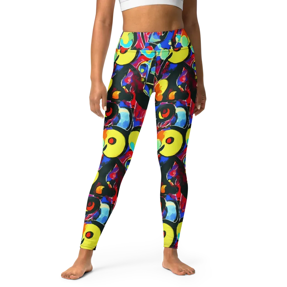 Kaleidoscope Fever on Yoga Leggings — Front
