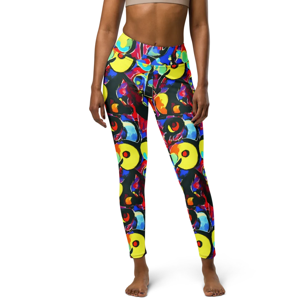 Kaleidoscope Fever on Yoga Leggings — Front