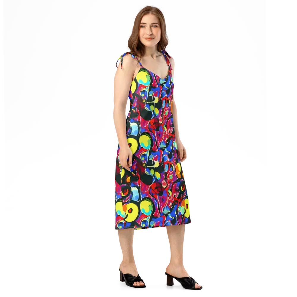 Kaleidoscope Fever on Slip Dress — Right Front
