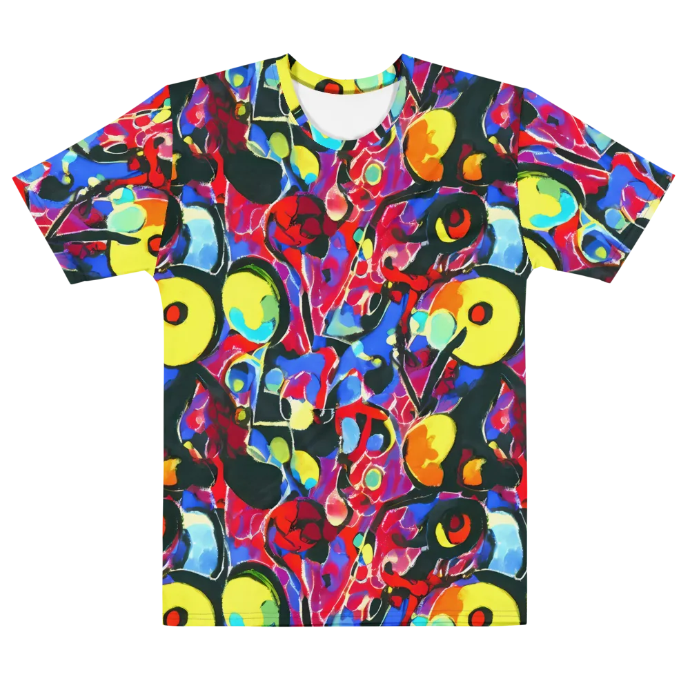 Kaleidoscope Fever on Men's Cotton Crew Neck T-Shirt — Front
