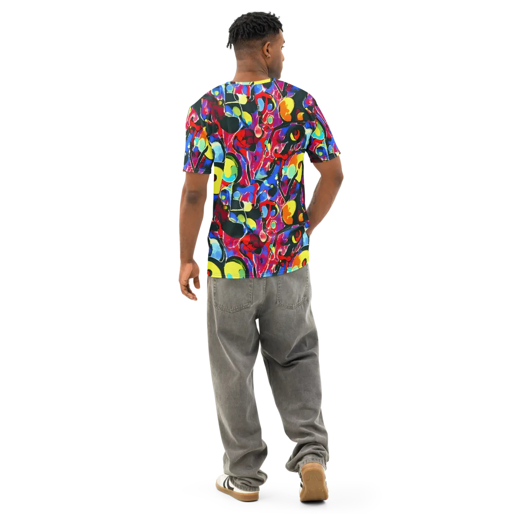 Kaleidoscope Fever on Men's Cotton Crew Neck T-Shirt — Back