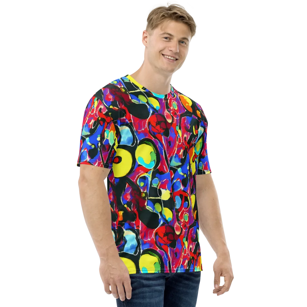 Kaleidoscope Fever on Men's Crew Neck T-Shirt — Right
