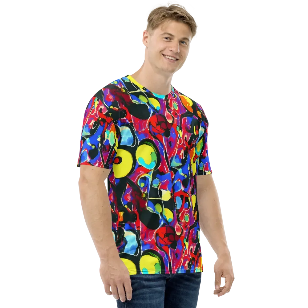 Kaleidoscope Fever on Men's Crew Neck T-Shirt — Right