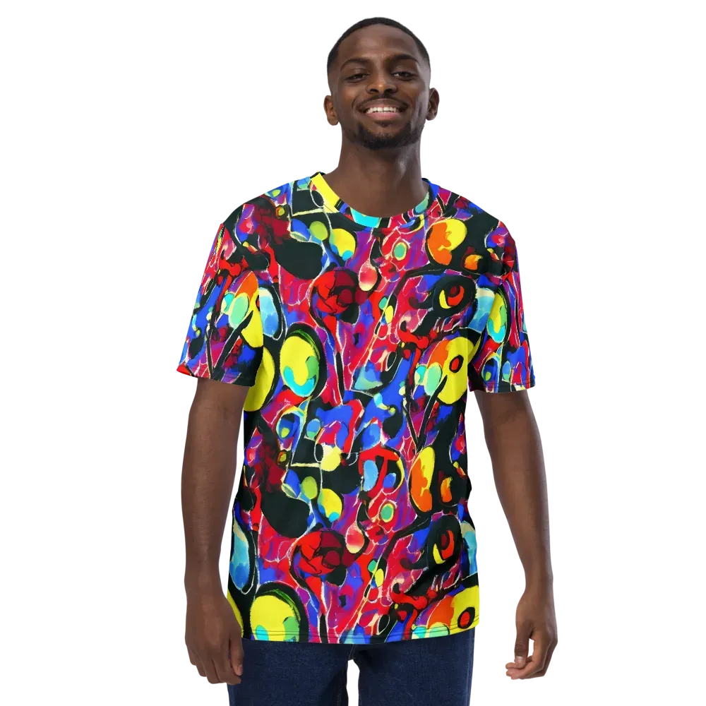Kaleidoscope Fever on Men's Crew Neck T-Shirt — Front