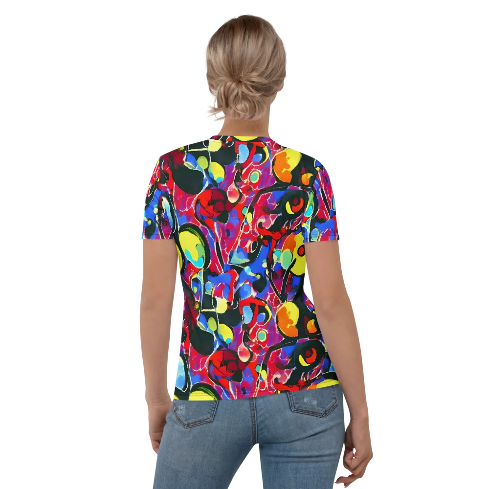 Kaleidoscope Fever on Women's Crew Neck T-Shirt — Back